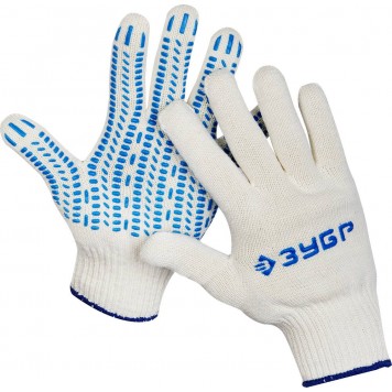 11390-K10 | Размер L-XL, перчатки трикотажные, с ПВХ покрытием, 10 пар в упаковке., Протектор, ЗУБР ЭКСПЕРТ-0