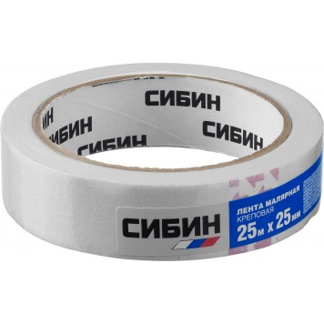 12111-25_z01 | Малярная лента, креповая, 25мм х 25м, СИБИН-1