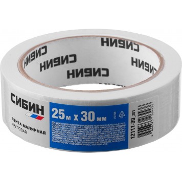 12111-30_z01 | Малярная лента, креповая, 30мм х 25м, СИБИН-1