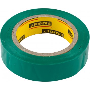 12291-G-15-10 | Изолента, ПВХ, 5000 В, 15мм х 10м, зеленая, STAYER MASTER-0