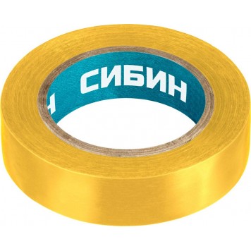 1235-5 | ПВХ изолента, 10м х 15мм, желтая, СИБИН-0