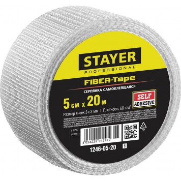 1246-05-20_z01 | Серпянка самоклеящаяся FIBER-Tape, 5 см х 20м, STAYER PROFESSIONAL-0