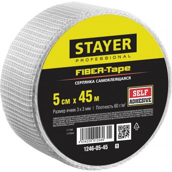 1246-05-45_z01 | Серпянка самоклеящаяся FIBER-Tape, 5 см х 45м, STAYER PROFESSIONAL-0