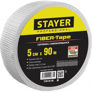 1246-05-90_z01 | Серпянка самоклеящаяся FIBER-Tape, 5 см х 90м, STAYER PROFESSIONAL-0