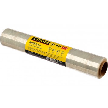 12610-450 | Стрейч-пленка "MAXProtect" упаковочная, ручная, 17мкм, 0,45 х 142 м, STAYER-0
