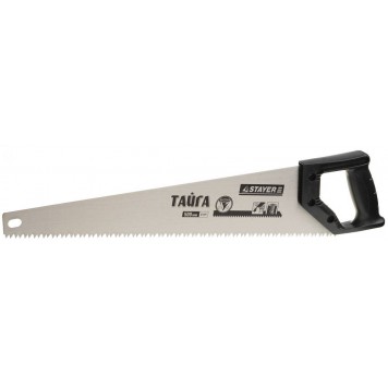 15052-50 | Ножовка по дереву, пластиковая ручка, крупный зуб, 4 TPI ( 6мм), 500мм, STAYER ТАЙГА-0