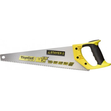 1506-50_z01 | Ножовки по дереву (пила) 500 мм, 5 TPI, прямой крупный зуб 5 TPI: быстрый рез поперек волокон, для крупных и средних заготовок, STAYER TOPCUT-0