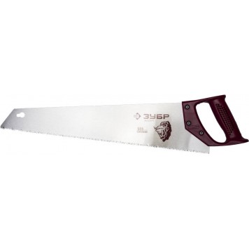 15071-50 | Ножовка по дереву, прямой закаленный зуб, пластмассовая ручка, шаг зуба 3,5мм, 500мм, ЗУБР ЭКСПЕРТ-0