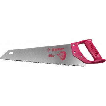 15073-50 | Ножовка по дереву, прямой крупный закаленный зуб, пластмассовая ручка, шаг зуба 5мм, 500мм, ЗУБР ЭКСПЕРТ-0