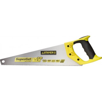 1512-45 | Ножовка универсальная 450 мм, 7 TPI, 3D зуб, рез вдоль и поперек волокон, для средних заготовок из всех видов материалов, STAYER SUPERCUT-0