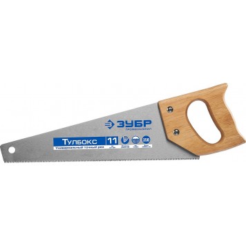 15150-35 | Ножовка для тонкого пиления, прямой мелкий закаленный зуб, пластмассовая ручка, шаг зуба 2,3мм, 350мм, ЗУБР ЭКСПЕРТ-2