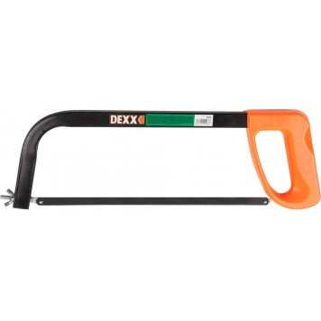 1573 | Ножовка по металлу, пластиковая рукоятка, металлическая усиленная рамка, 300 мм, DEXX-0
