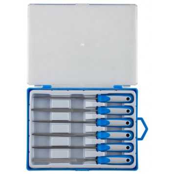 16020-2-H6 | Набор Надфили, двухкомпонентная ручка, насечка 2=бархатная, 100мм, 6шт, ЗУБР ЭКСПЕРТ-0