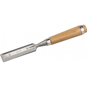 18096-30 | Стамеска-долото с деревянной ручкой, хромованадиевая, 30мм, ЗУБР ЭКСПЕРТ-0