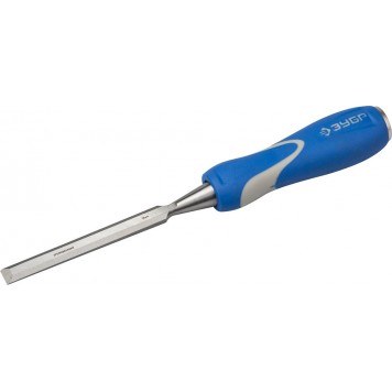 18097-12 | Стамеска с ударопрочной двухкомпонентной ручкой и стальным затыльником для ударных работ, 12мм, ЗУБР ЭКСПЕРТ-0