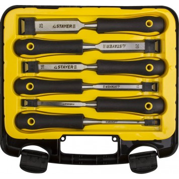 18205-H6 | Набор cтамесок с двухкомпонентными ручками, 6/10/12/16/20/25мм, 6шт, STAYER PROFI-0