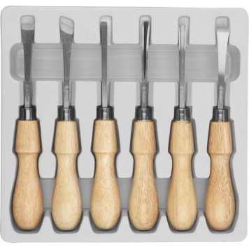 18373-H6 | Стамески фигурные профессиональные, 6шт, ЗУБР ЭКСПЕРТ-0