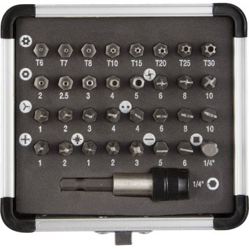 2-26105-H33 | Набор Биты специальные с адаптером, в металлическом боксе, 33 предмета, STAYER PROFI-0