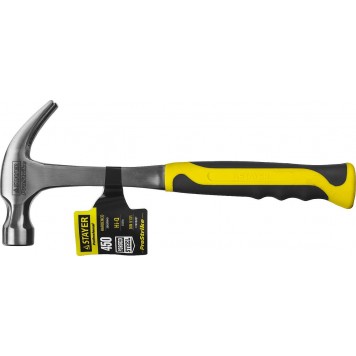 2025-450 | 450 г молоток-гвоздодёр цельнометаллический столярный, STAYER STRIKE-2