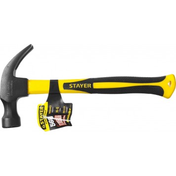 2026-560_z01 | 560 г молоток-гвоздодёр столярный с фиберглассовой рукояткой, STAYER FIBERGLASS-2