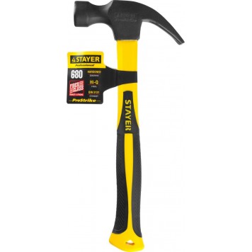 2026_z01 | 680 г молоток-гвоздодёр столярный с фиберглассовой рукояткой, STAYER FIBERGLASS-2