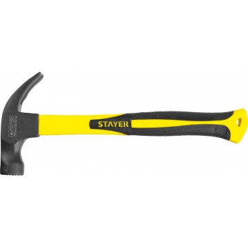 2027-450 | 450 г молоток-гвоздодёр столярный c фиберглассовой рукояткой, STAYER FIBERGLASS-0