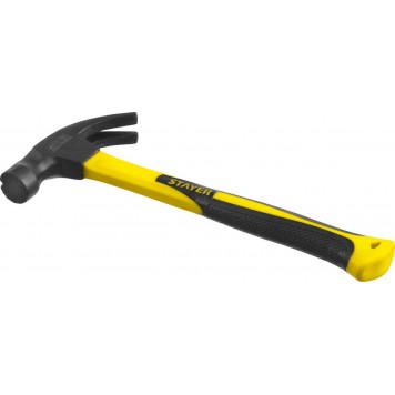 2027-450 | 450 г молоток-гвоздодёр столярный c фиберглассовой рукояткой, STAYER FIBERGLASS-4