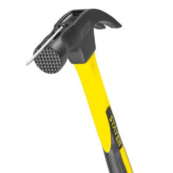 2027-450 | 450 г молоток-гвоздодёр столярный c фиберглассовой рукояткой, STAYER FIBERGLASS-6