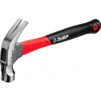 20356-450 | 450 г молоток-гвоздодёр цельнокованый столярный, ЗУБР МАСТЕР-3