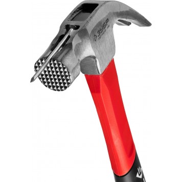 20356-450 | 450 г молоток-гвоздодёр цельнокованый столярный, ЗУБР МАСТЕР-6