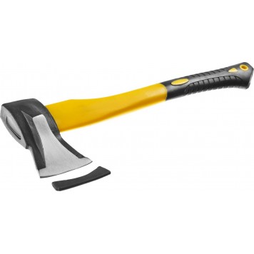 20623-10 | Топор-колун кованый с двухкомпонентной фиберглассовой рукояткой, "ушастый", 1кг/450мм, STAYER PROFESSIONAL-0