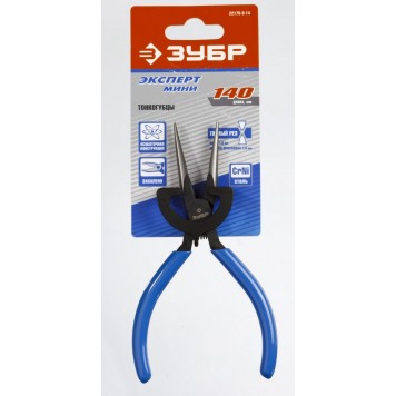 22175-3-14 | Тонкогубцы хромоникелевая сталь, обливные рукоятки, 140мм, ЗУБР ПРОФЕССИОНАЛ-1
