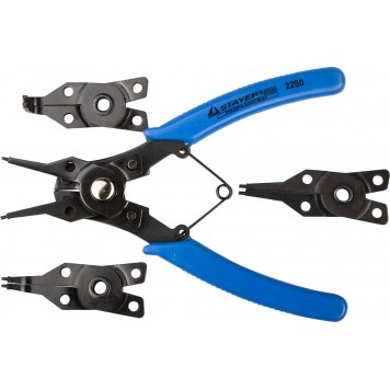 2280 | Съемник стопорных колец, в наборе с 4 насадками, STAYER MASTER-0