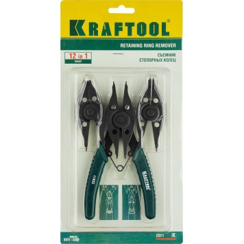 22811 | Съемник стопорных колец, внешний/внутренний, 12-в-1, KRAFTOOL-1