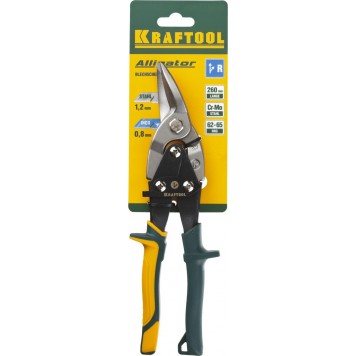 2328-R | Ножницы по металлу, правые, Cr-Mo, 260 мм, KRAFTOOL ALLIGATOR-3