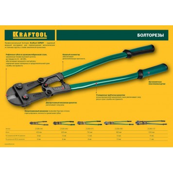 23280-090 | Болторез, губки - хромомолибденовая сталь, 900 мм, KRAFTOOL KAYMAN-1