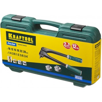 23650-H12 | Расширитель-калибратор для муфт под пайку труб из цв мет d 10,12,15,18,22,28мм, 1/4",3/8",1/2",5/8",3/4", бокс, KRAFTOOL-2