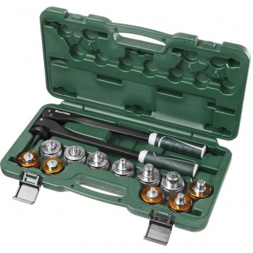 23650-H12 | Расширитель-калибратор для муфт под пайку труб из цв мет d 10,12,15,18,22,28мм, 1/4",3/8",1/2",5/8",3/4", бокс, KRAFTOOL-4