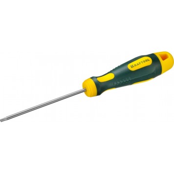 250077-10-080 | Отвертка, Cr-Mo-V сталь, двухкомпонентная противоскользящая рукоятка, TORX Hole, №10x80мм, KRAFTOOL-0