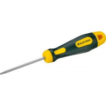 250077-8-060 | Отвертка, Cr-Mo-V сталь, двухкомпонентная противоскользящая рукоятка, TORX Hole, №8x60мм, KRAFTOOL-0