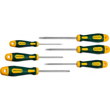 250081-H6 | Набор отверток, Cr-Mo-V сталь, 6шт, KRAFTOOL X-DRIVE-0