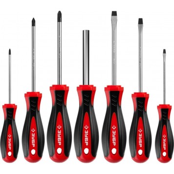 25027 | Набор "Универсал 27": Отвертки с битами, Cr-V сталь, эргономичная двухкомп. рукоятка, магнитный наконечник, в кейсе, 27 предметов, ЗУБР МАСТЕР-6