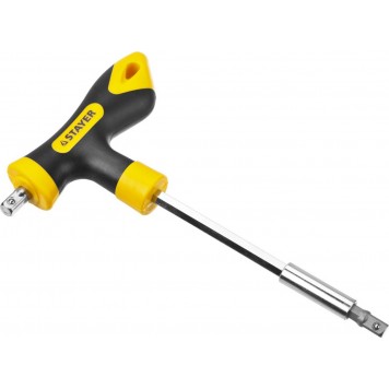 25084-H43 | Набор: Отвертка реверсивная, Т-образная отвертка-битодержатель, адаптер для торц голов, 43 предм, STAYER HERCULES-7