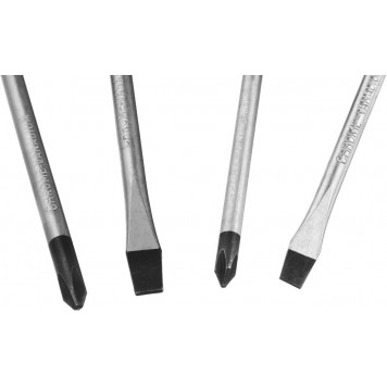 2513-H4_z01 | Набор: Отвертки слесарные, двухкомпонентная рукоятка, магнитный наконечник, 4шт, STAYER MASTER-3