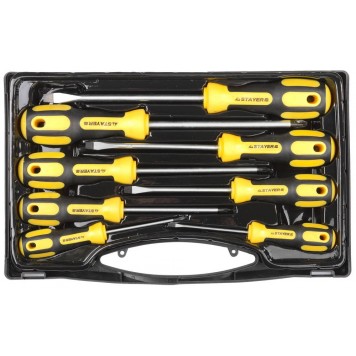 25133-H8 | Набор отверток, хром-ванадиевая сталь, эргономичная двухкомпонентная рукоятка, 8шт, STAYER ULTRA-0