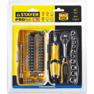 25135-H39 | Универсальный набор инструмента 39 предм., STAYER PRO COMPACT 39-1