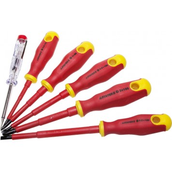 25145-H6_z01 | Набор: Отвертки диэлектрические, тестер, 100-250В, Cr-V, 6шт, STAYER ELECTRO-0