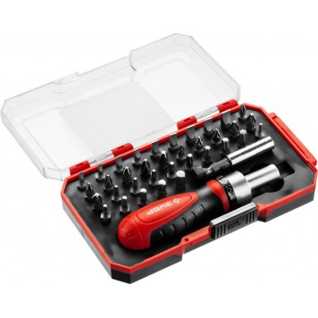 25164-H37 | Набор: Отвертка с насадками, Cr-V сталь, в компактном боксе, ЗУБР МАСТЕР-5