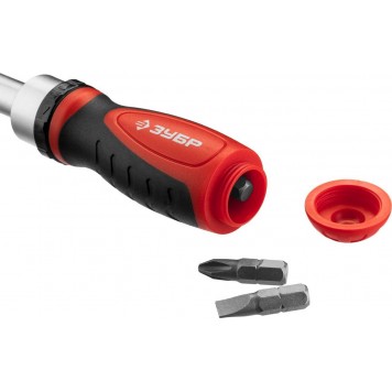 25165-H38 | Набор: Отвертка с насадками, Cr-V сталь, в компактном боксе, ЗУБР МАСТЕР-8