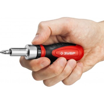 25165-H38 | Набор: Отвертка с насадками, Cr-V сталь, в компактном боксе, ЗУБР МАСТЕР-9